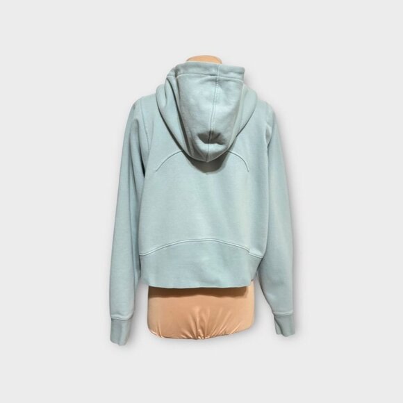 Lululemon Loungeful Cropped Hoodie 6 Silver Blue Sweatshirt EUC Athleisure - Picture 4 of 7